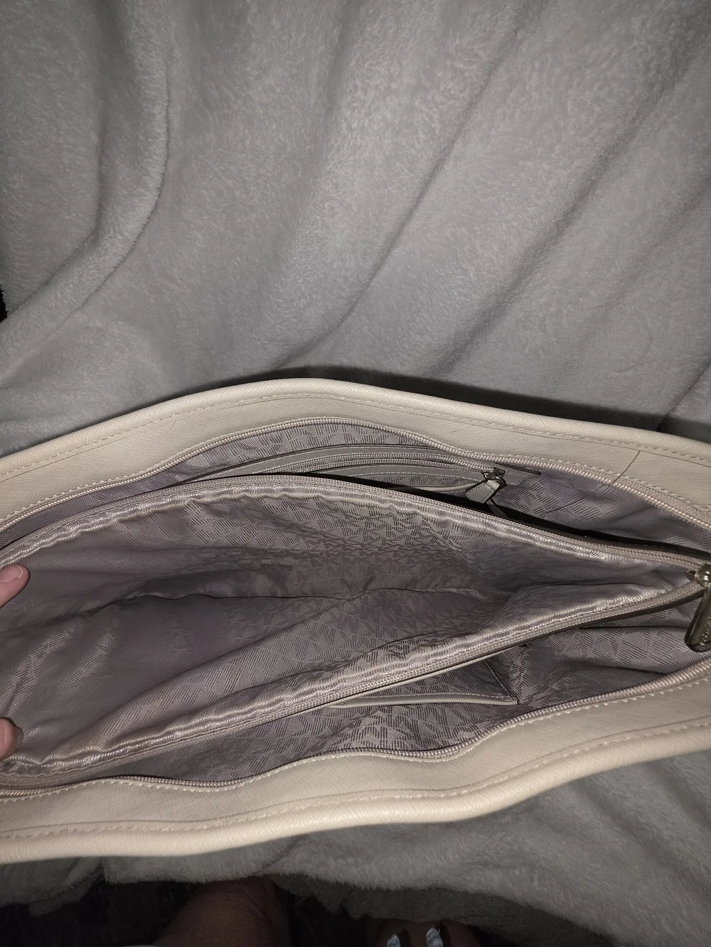 Michael Kors Beige (Taupe) Saffiano Leather Tote Bag